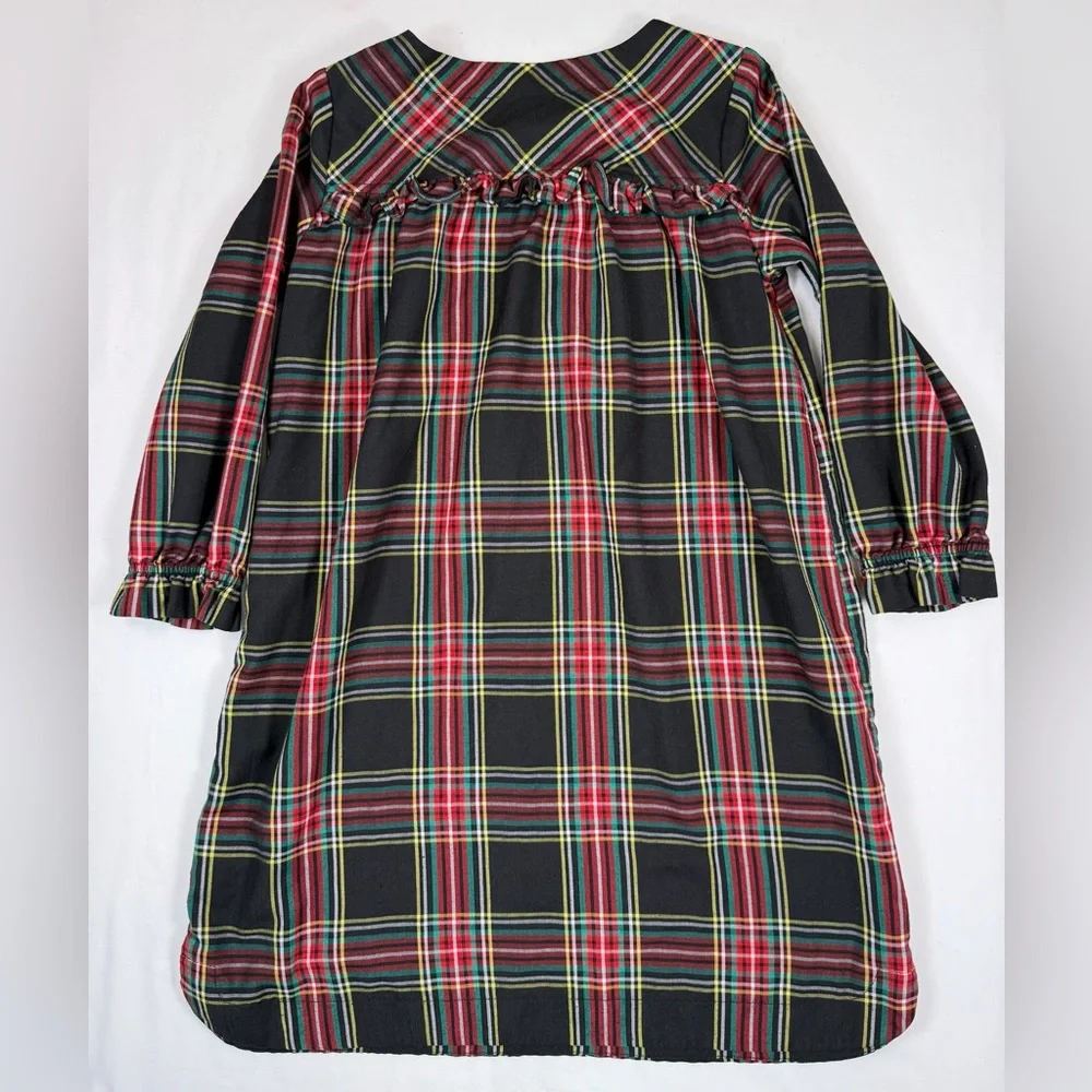 CREWCUTS J. Crew Girls' Holiday Tartan Plaid Flannel Christmas Nightgown Size 10